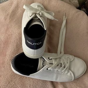 White Nautical leather tennis